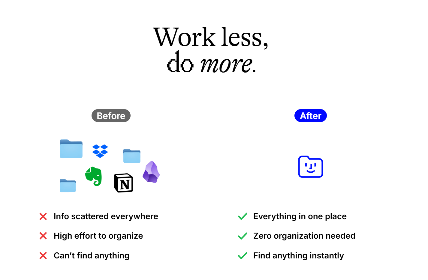 One home for everything.